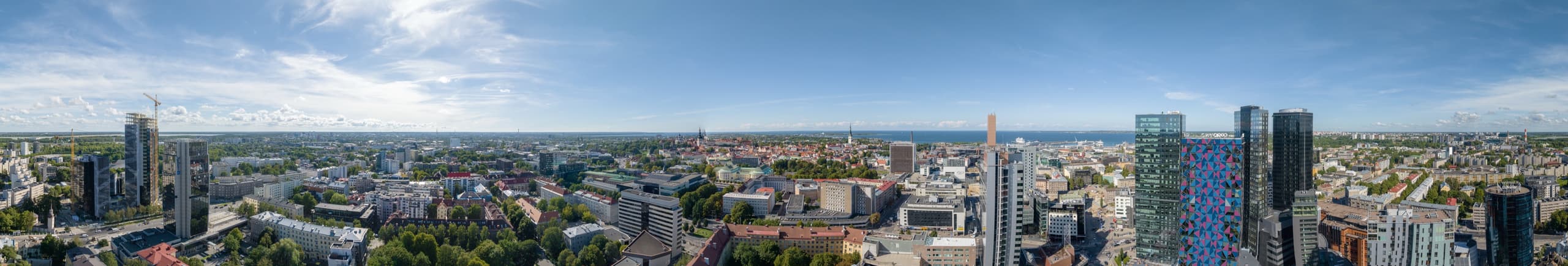 360° panoramic view above Tallinn