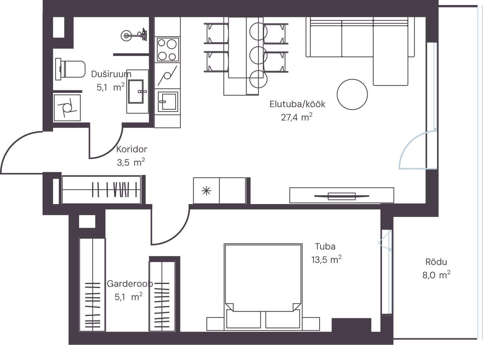Korter 1003 plaan