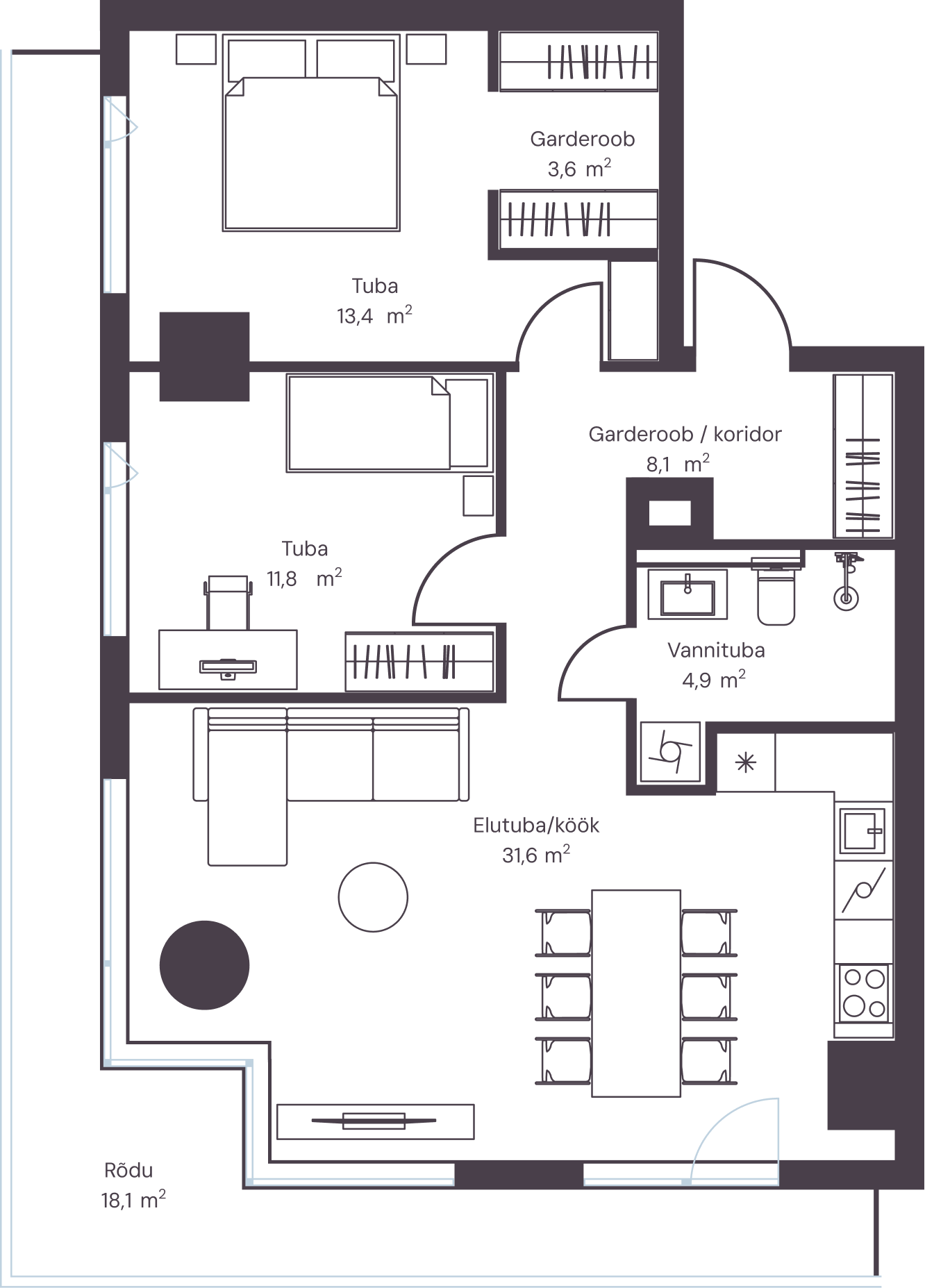 Korter 1006 plaan