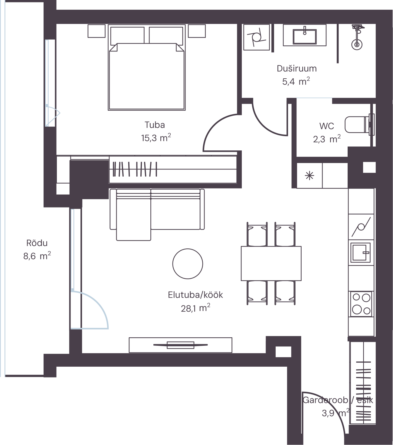 Korter 1007 plaan
