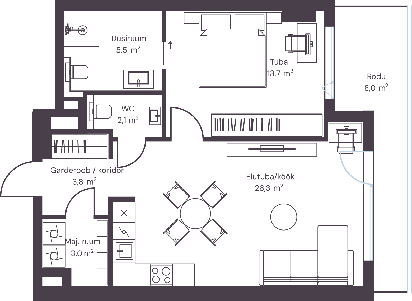 Korter 1104 plaan