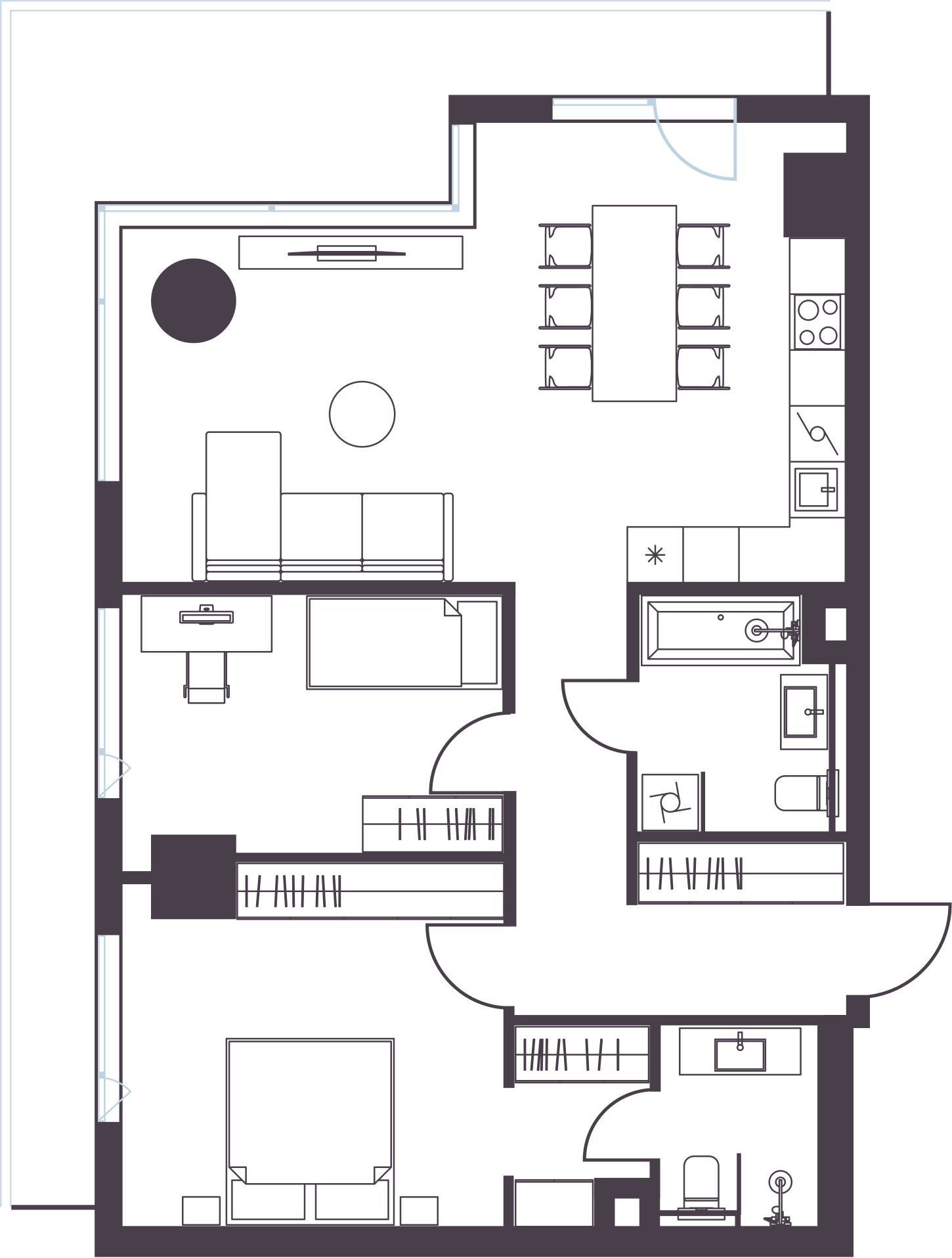 Korter 1201 plaan