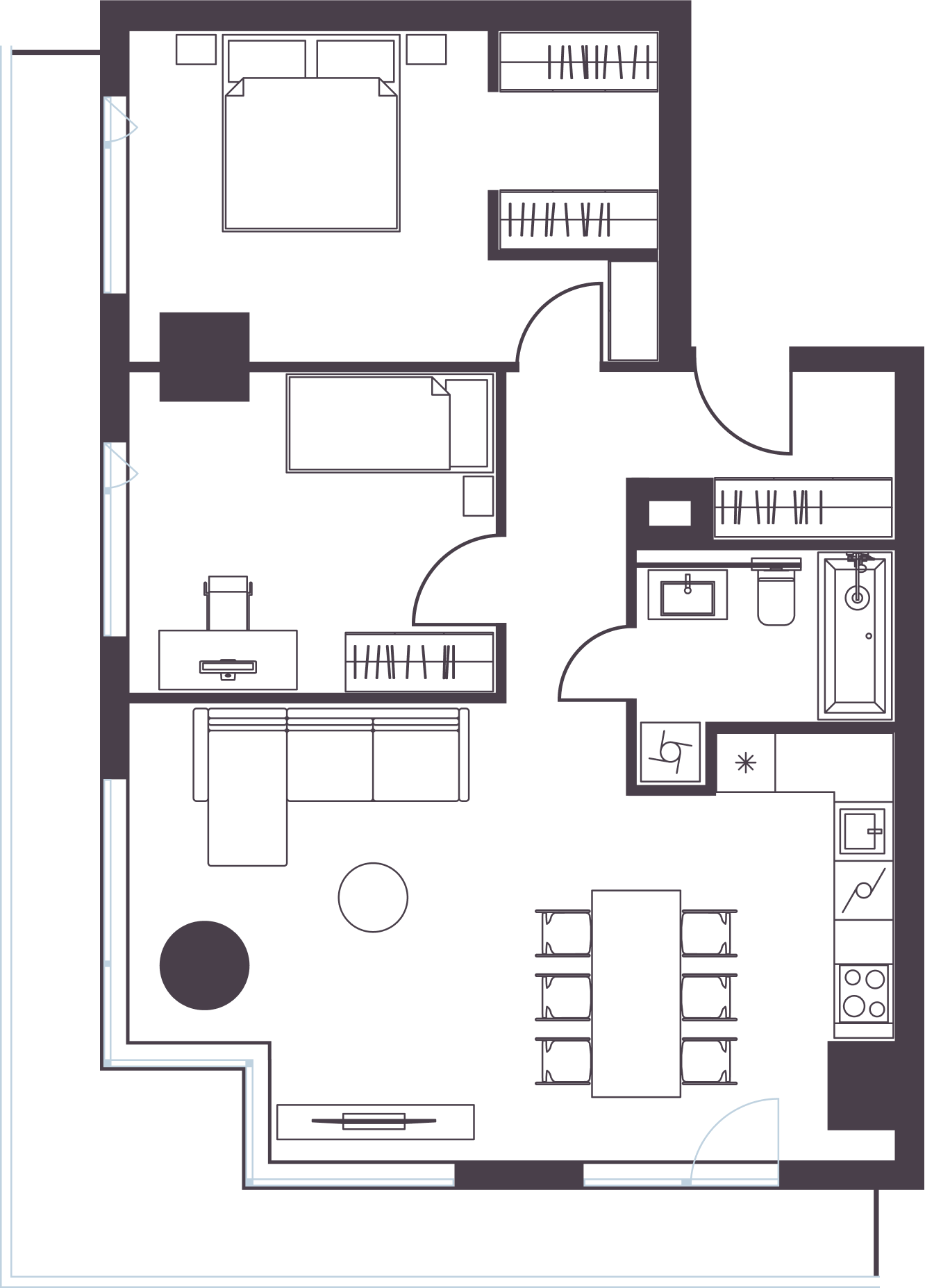 Korter 1206 plaan