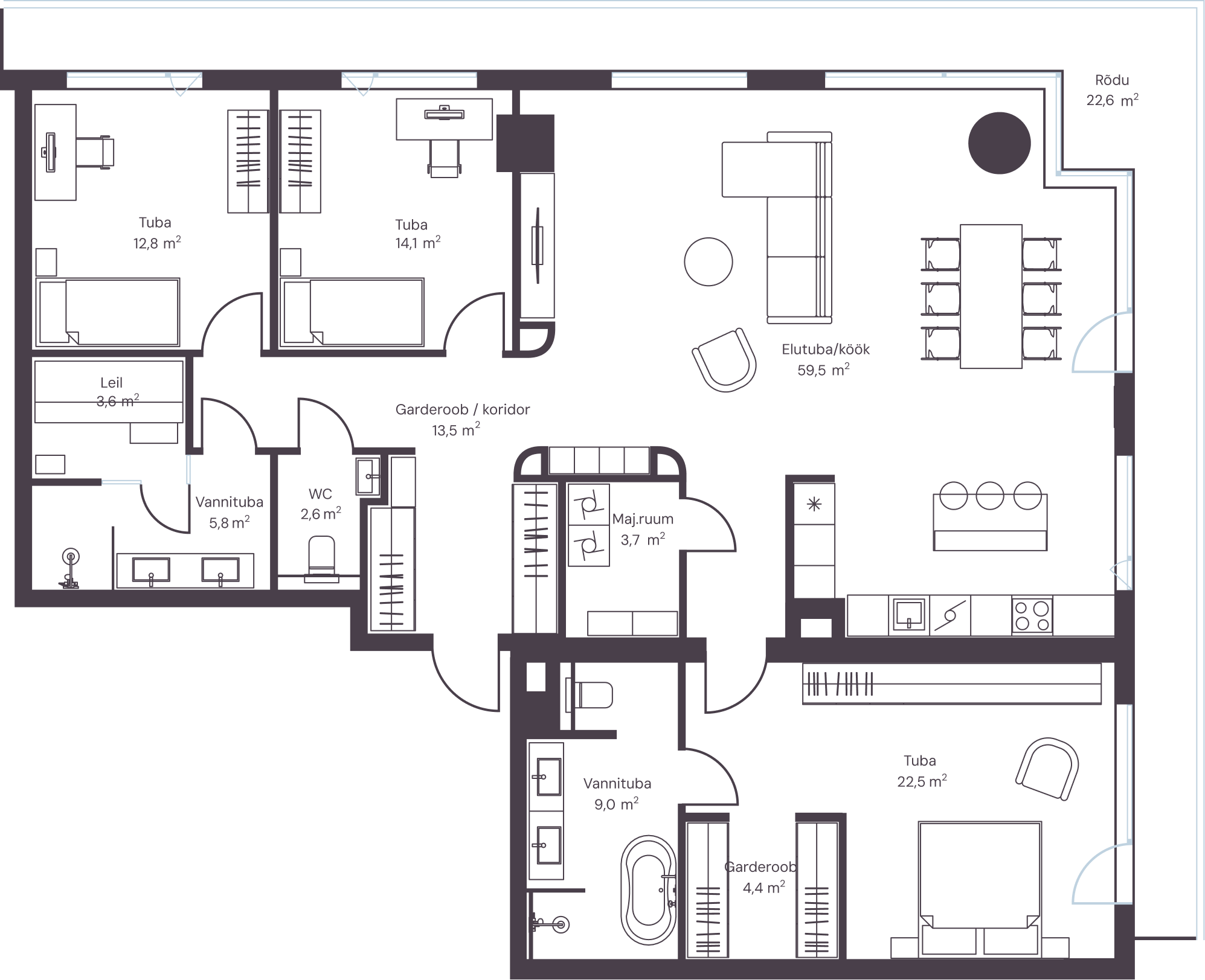 Korter 1502 plaan