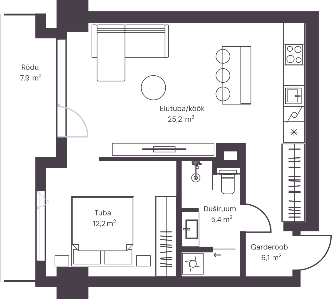 Korter 1507 plaan