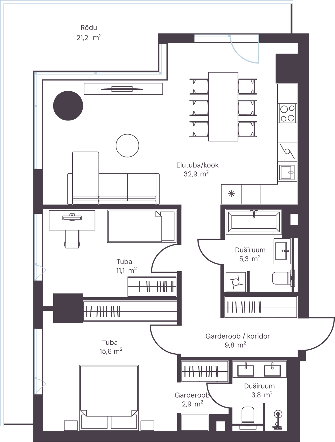 Korter 1601 plaan