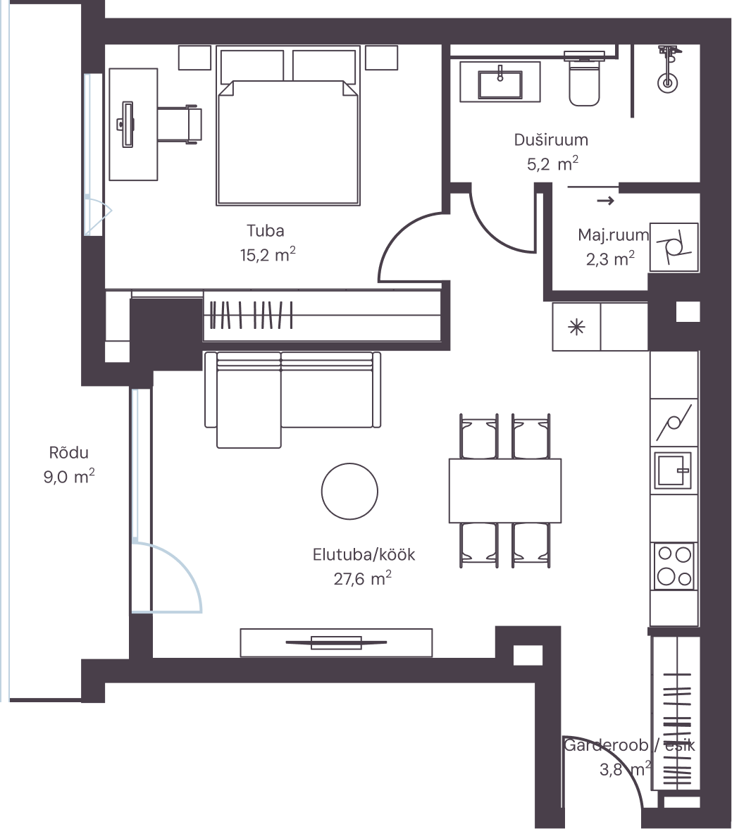 Korter 1607 plaan