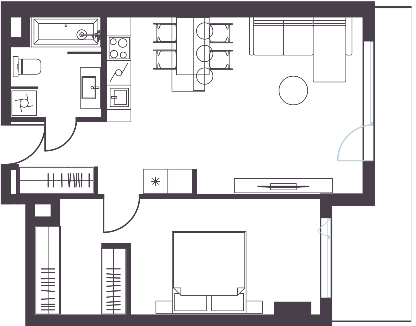 Korter 1703 plaan