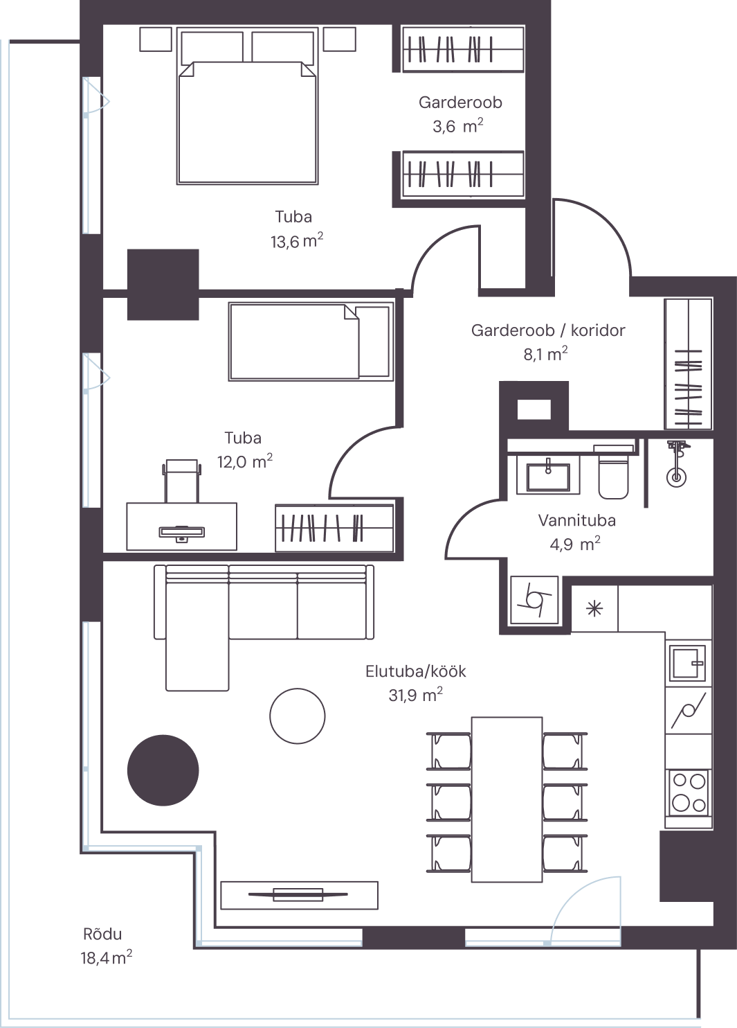 Korter 1706 plaan