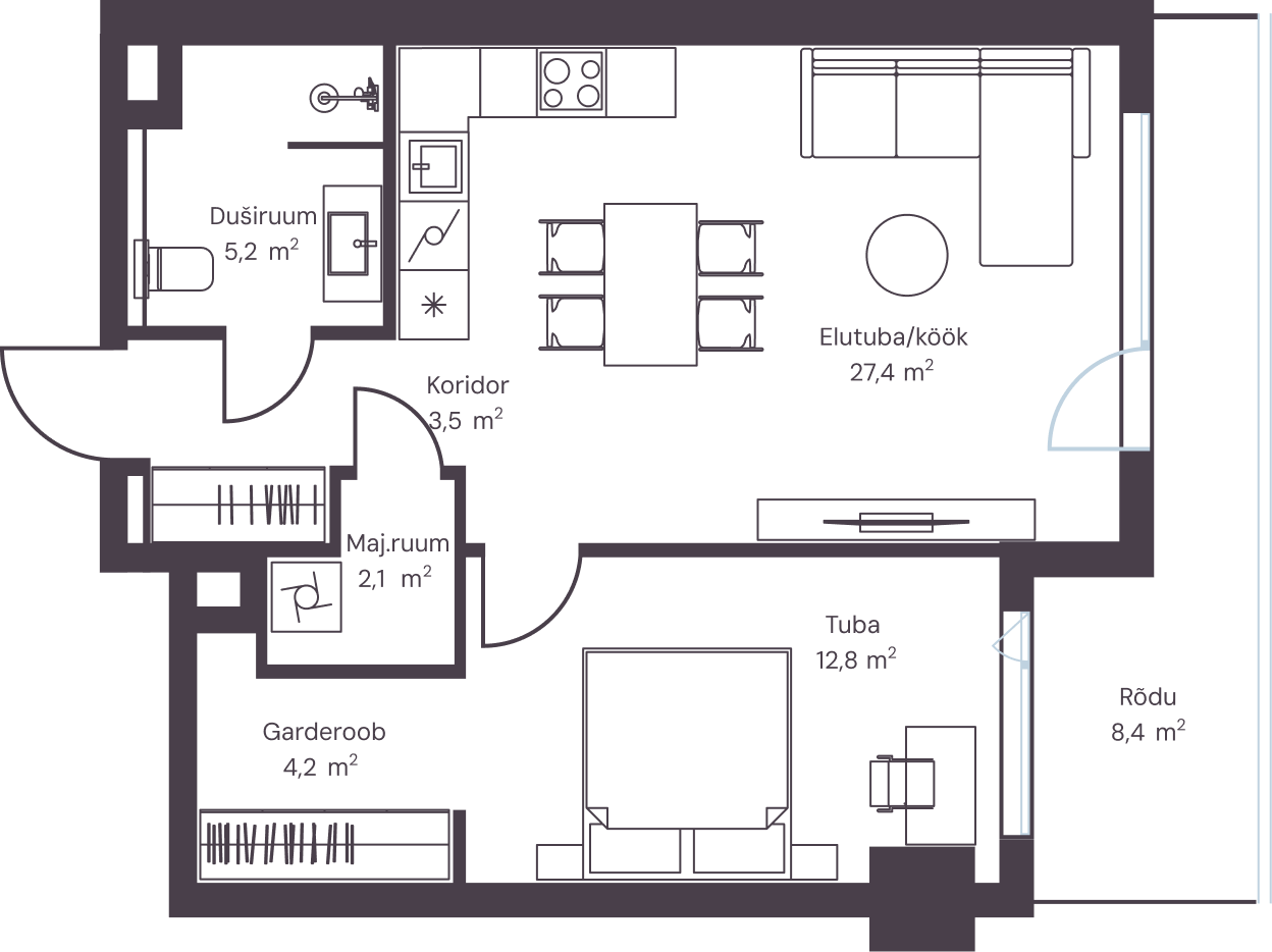 Korter 1803 plaan