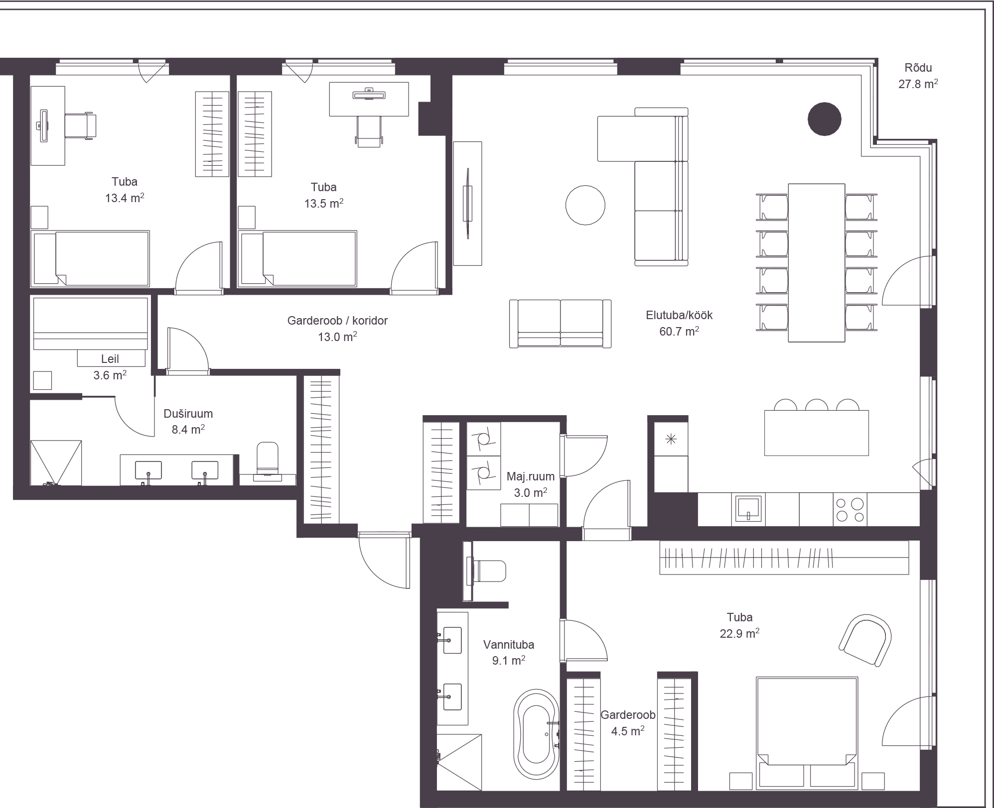 Korter 2102 plaan