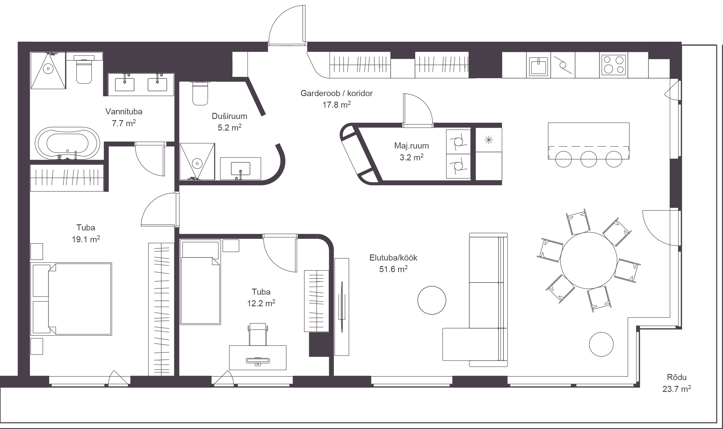 Korter 2205 plaan