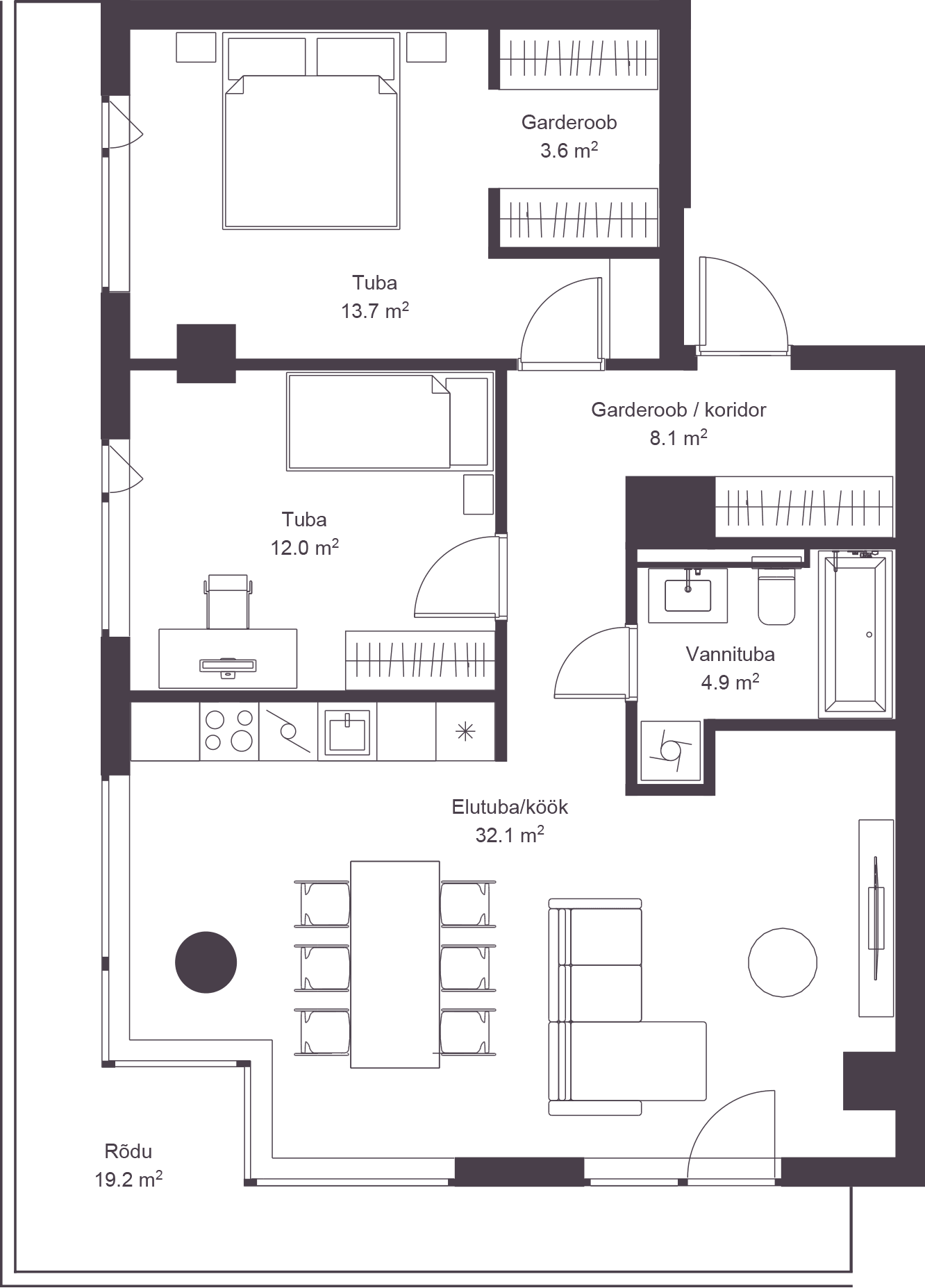 Korter 2306 plaan