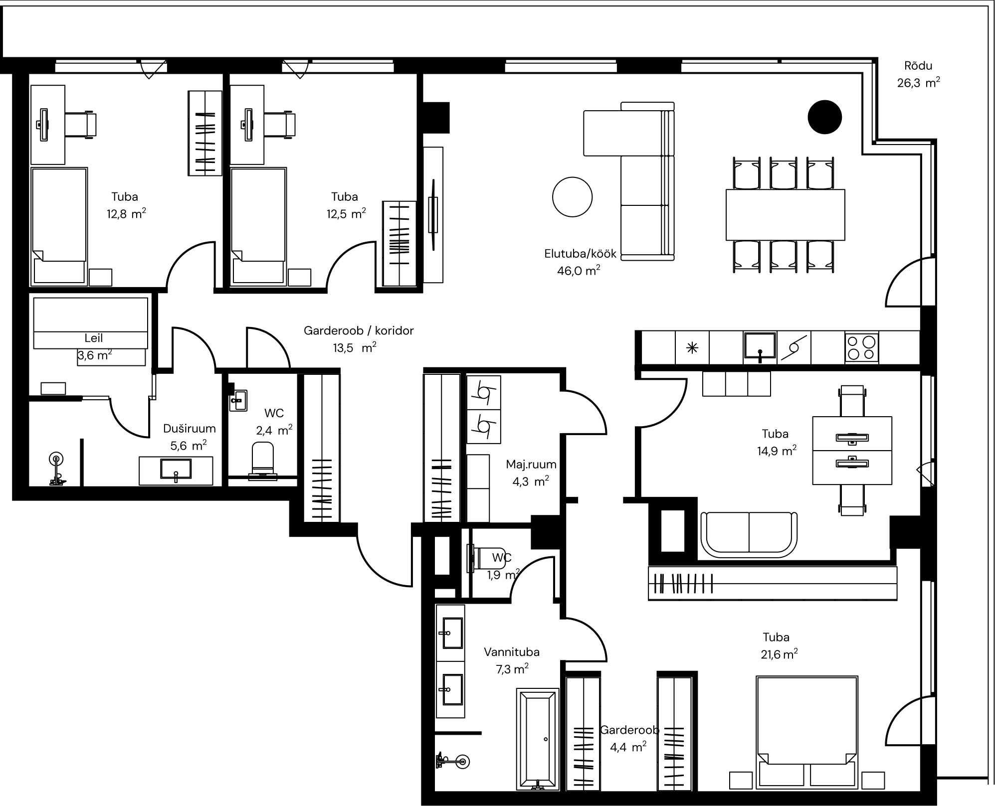 Korter 2402 plaan