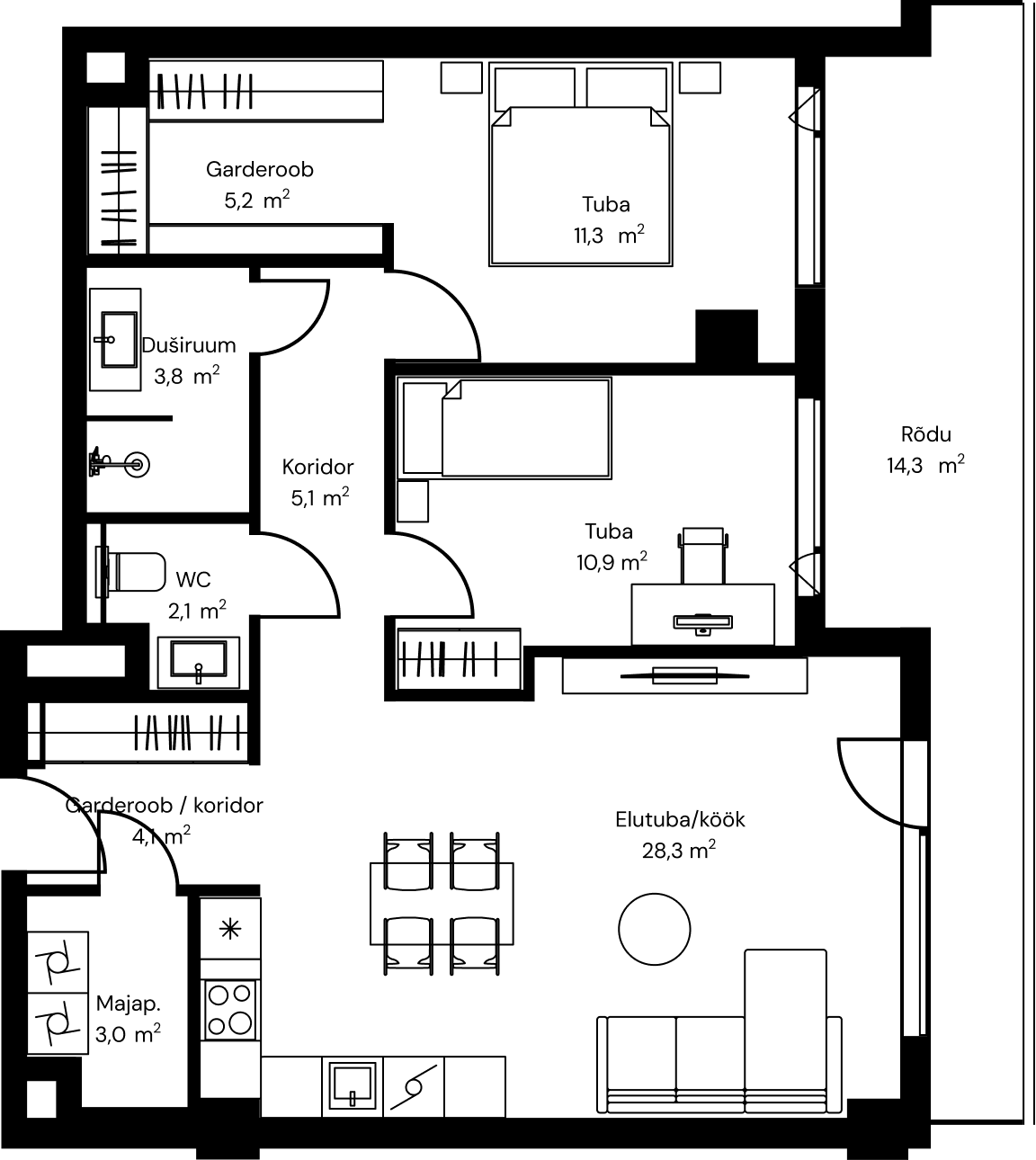 Korter 2403 plaan