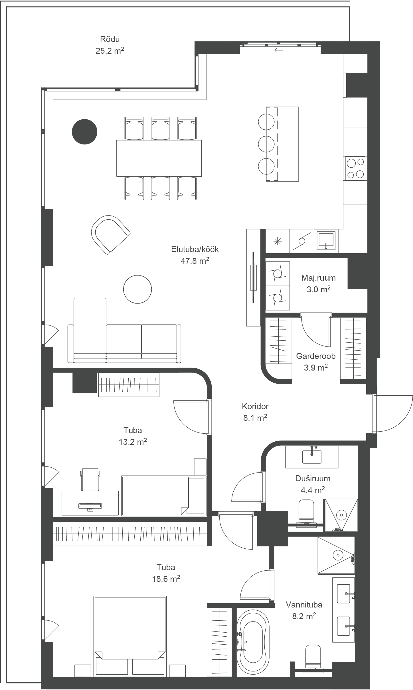Korter 2501 plaan