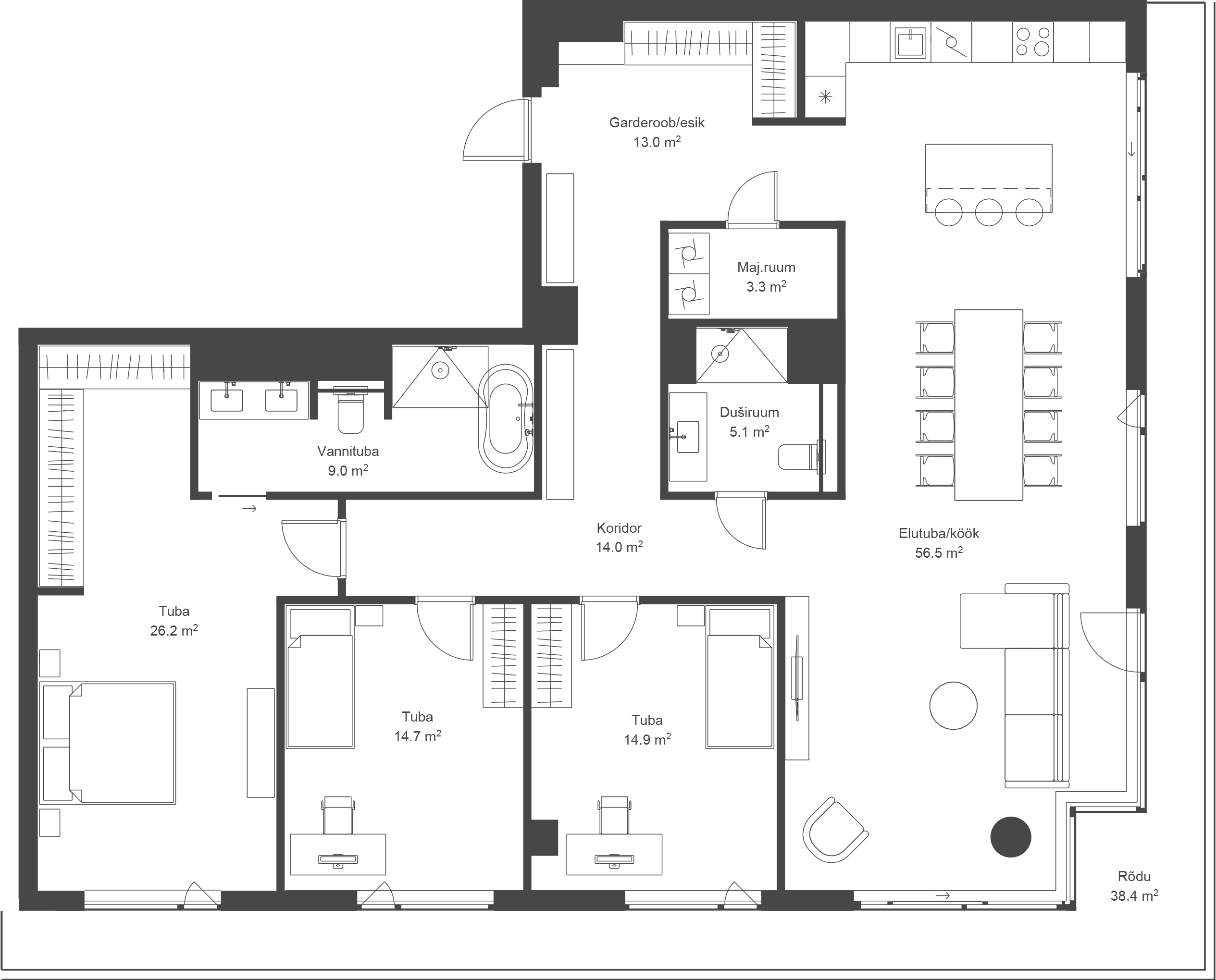 Korter 2603 plaan