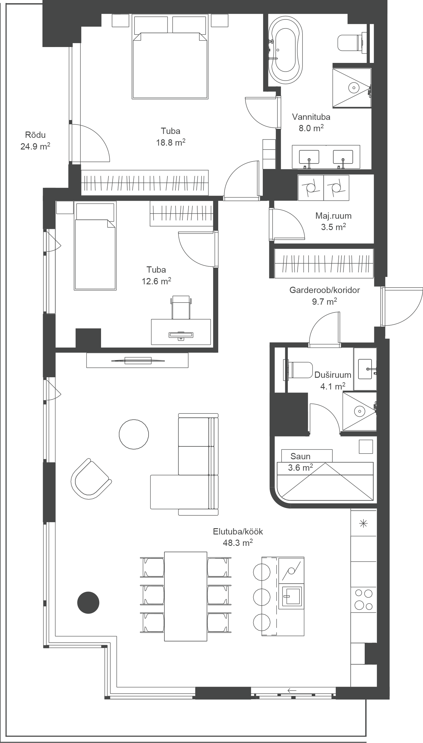 Korter 2604 plaan