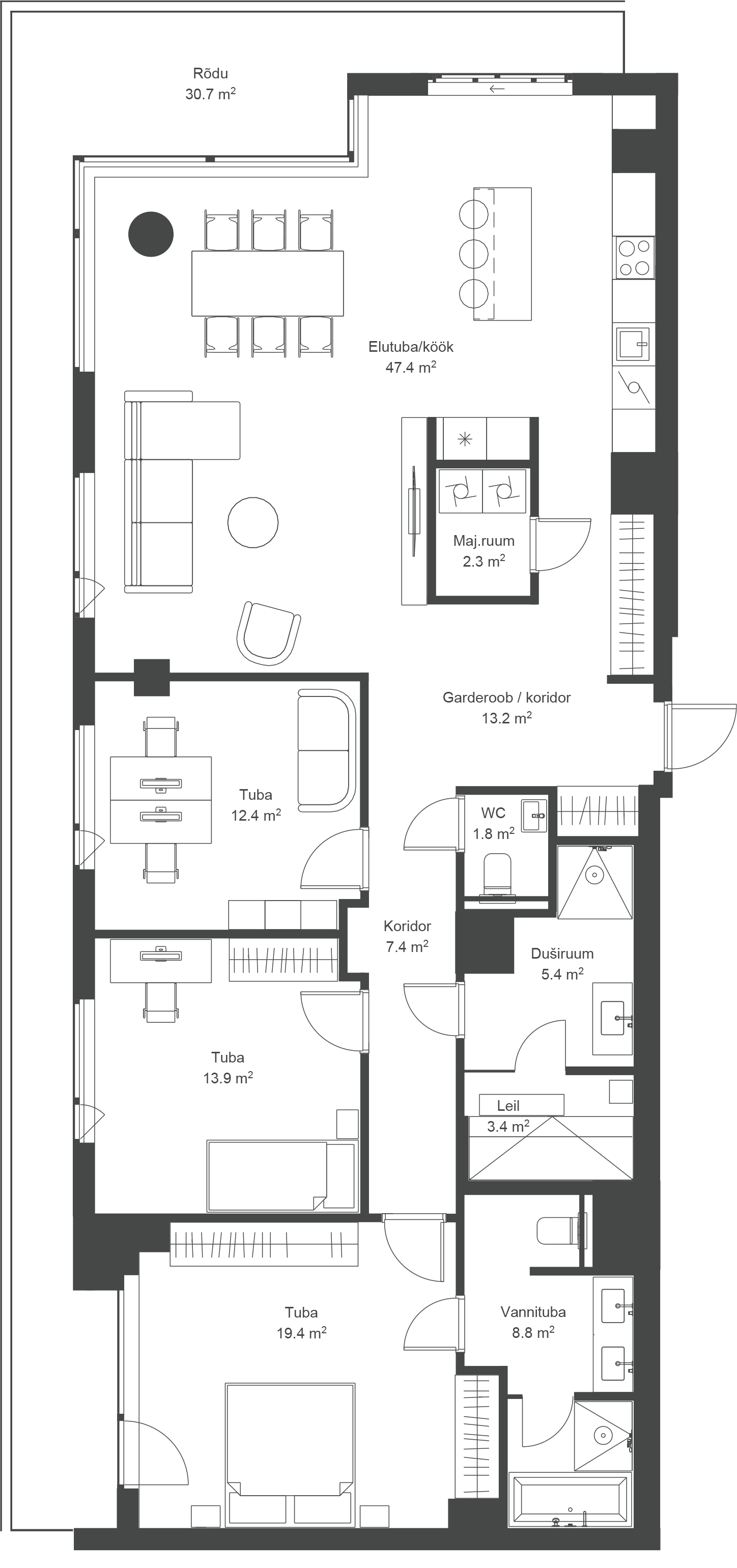 Korter 2701 plaan