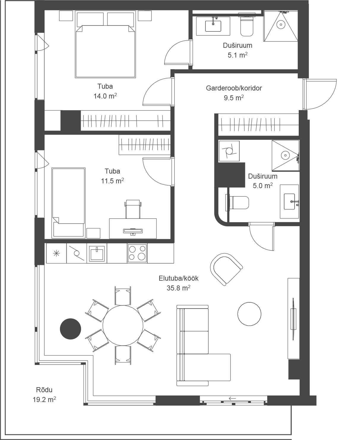 Korter 2704 plaan