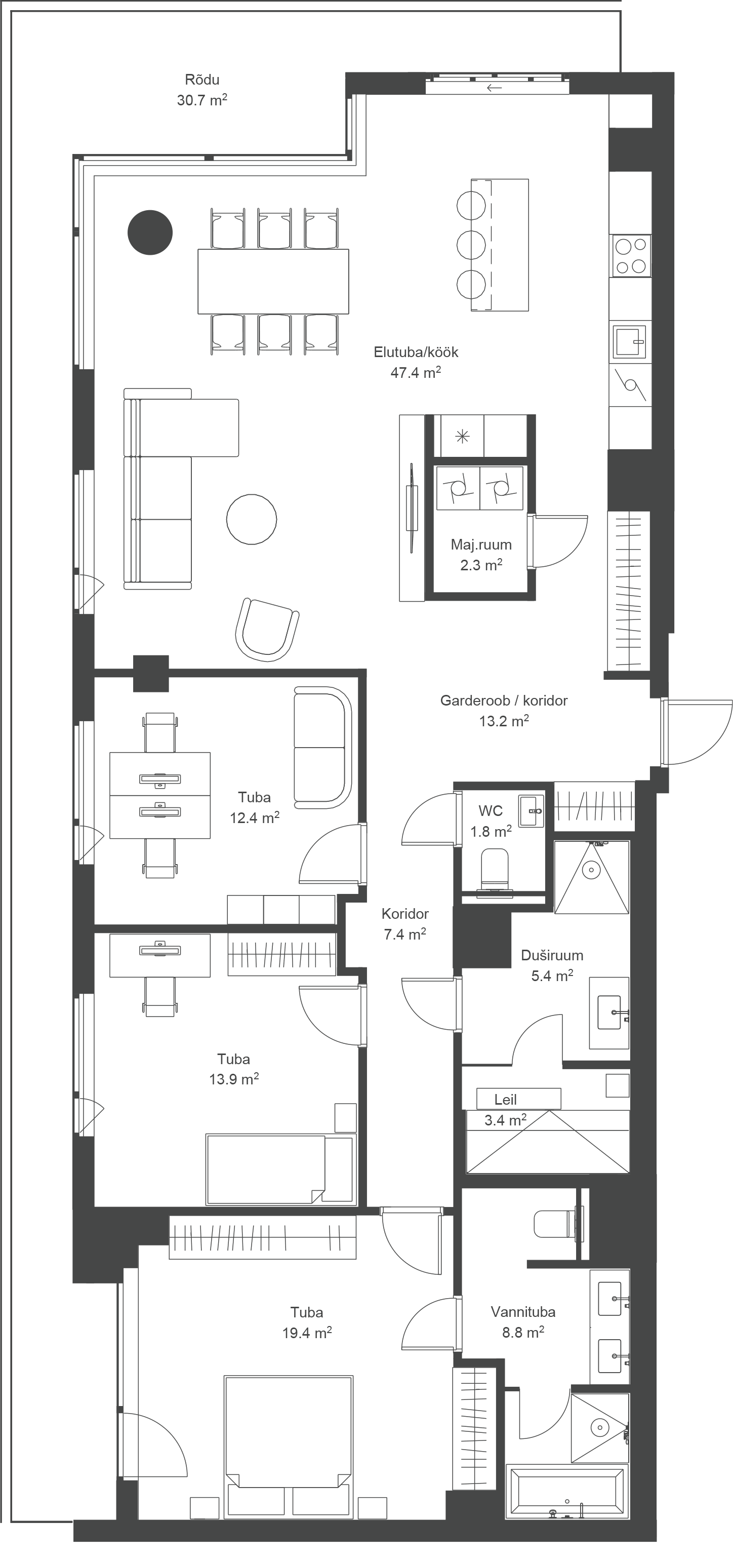Korter 2801 plaan