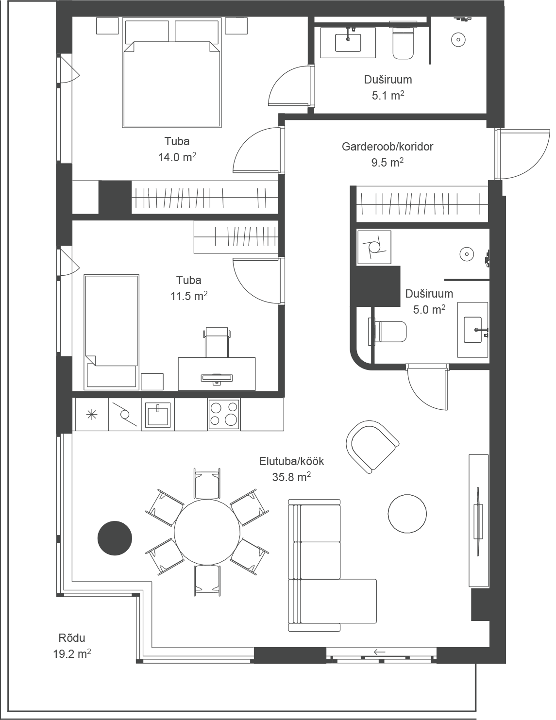 Korter 2804 plaan