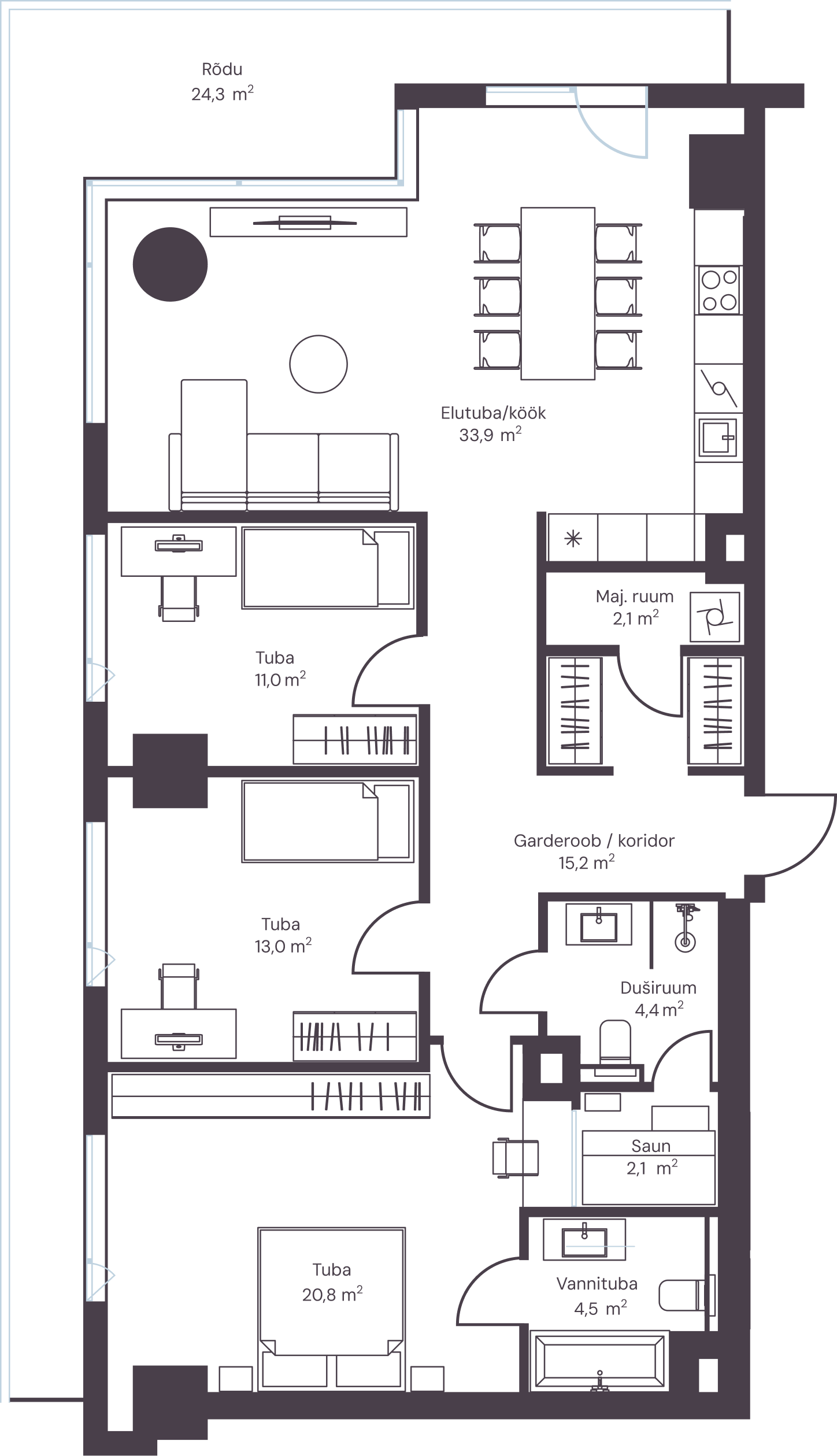 Korter 701 plaan