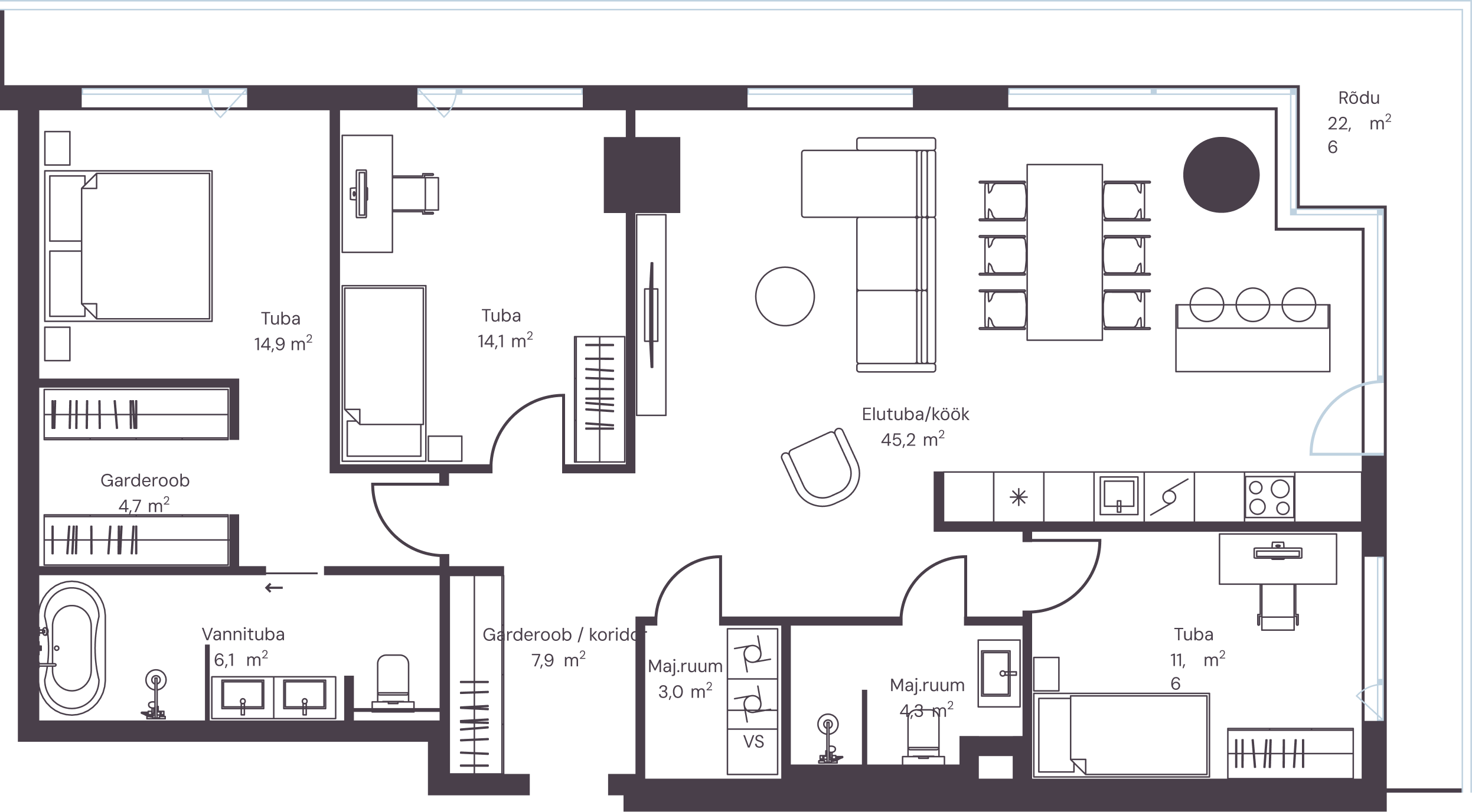 Korter 702 plaan