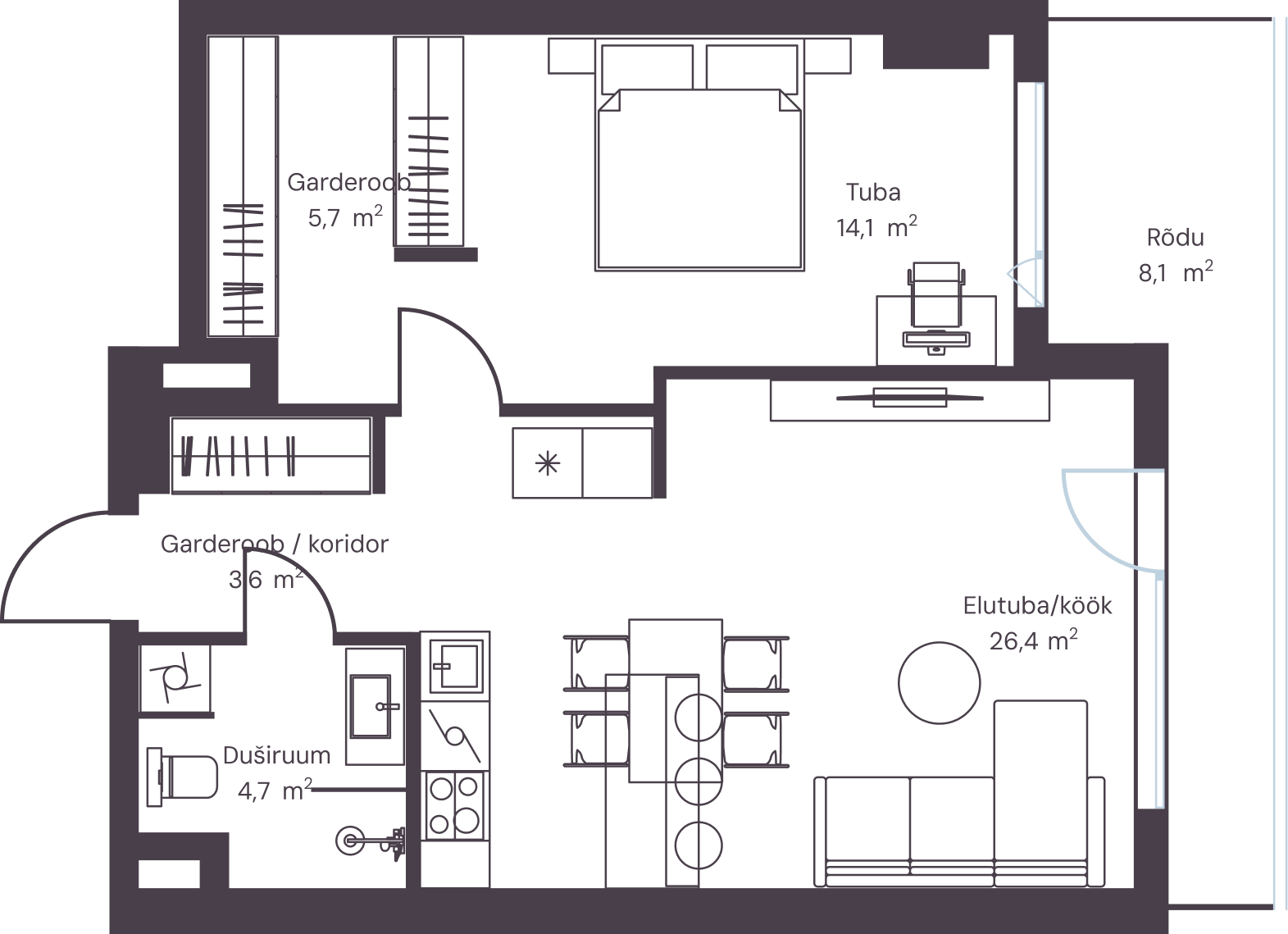 Korter 704 plaan