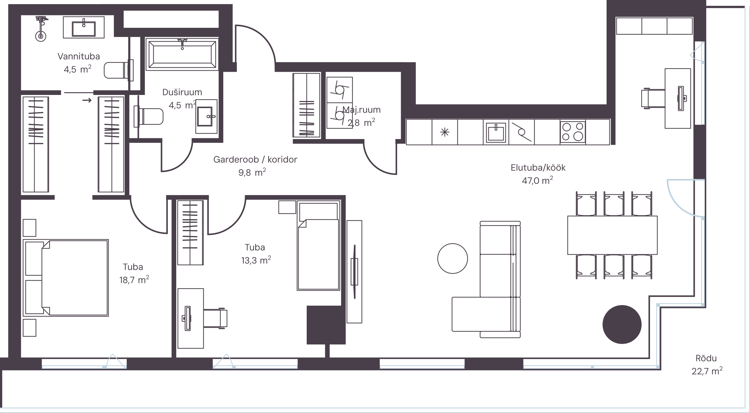 Korter 705 plaan