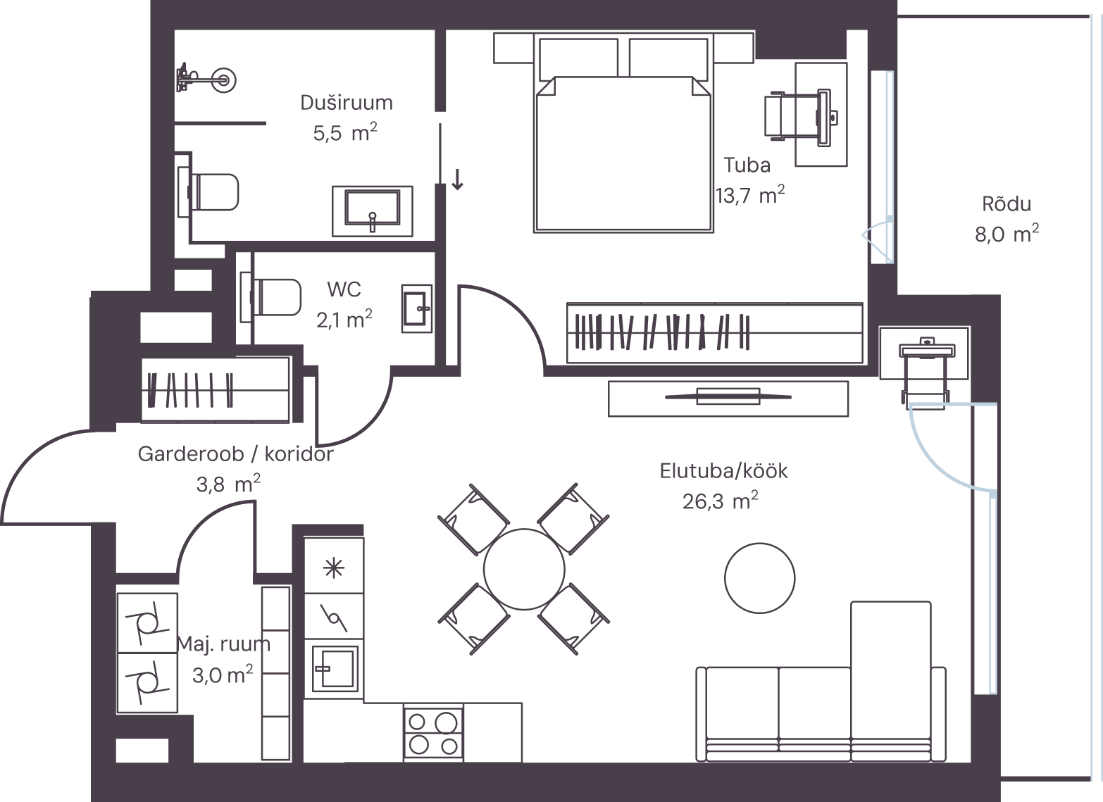Korter 904 plaan