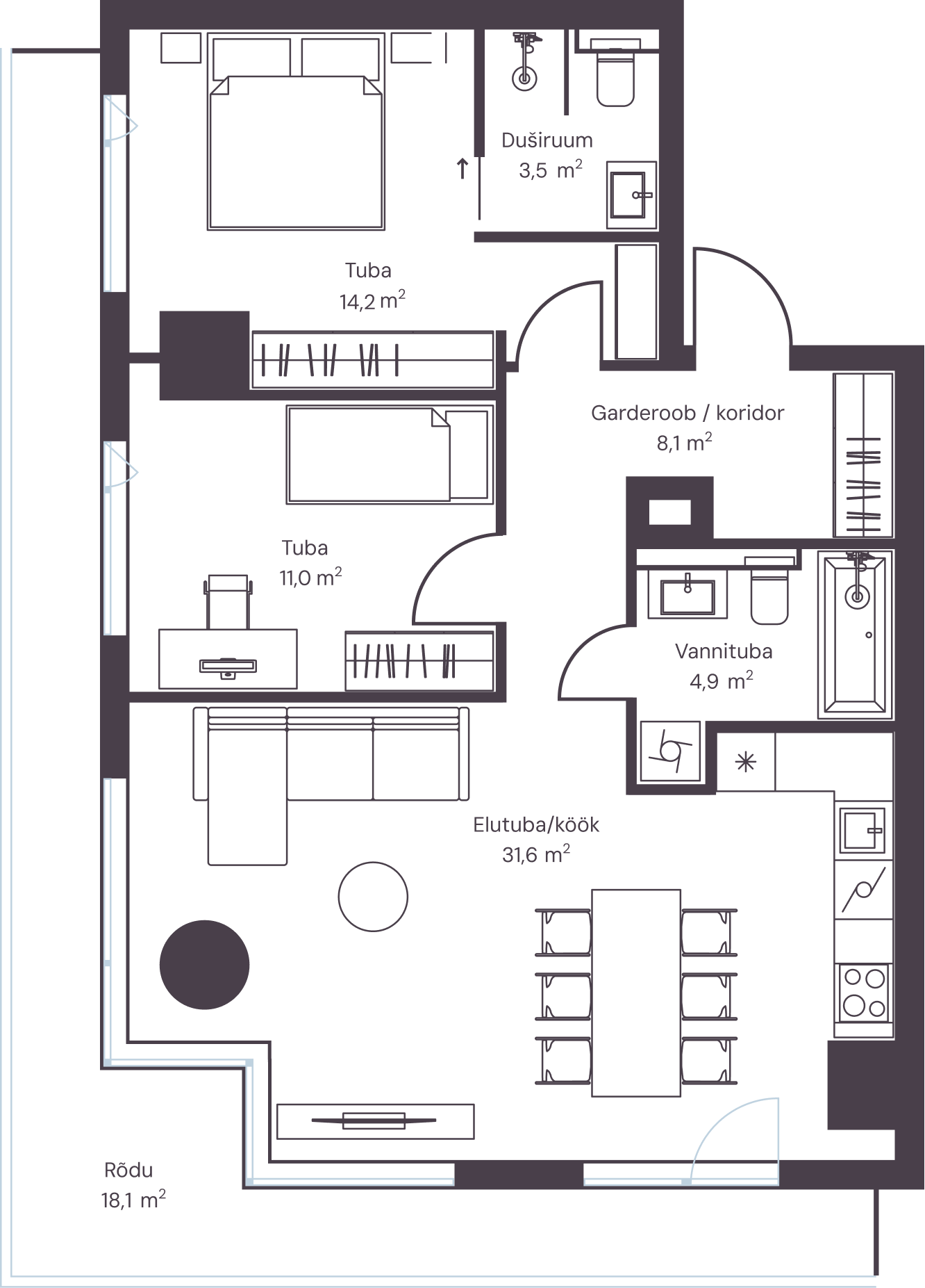 Korter 906 plaan
