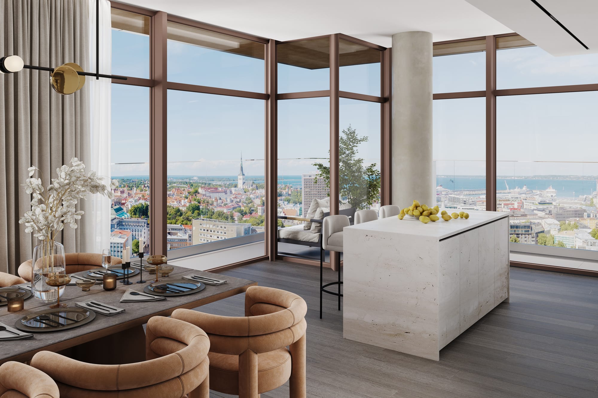 Eedu penthouse’i elutuba