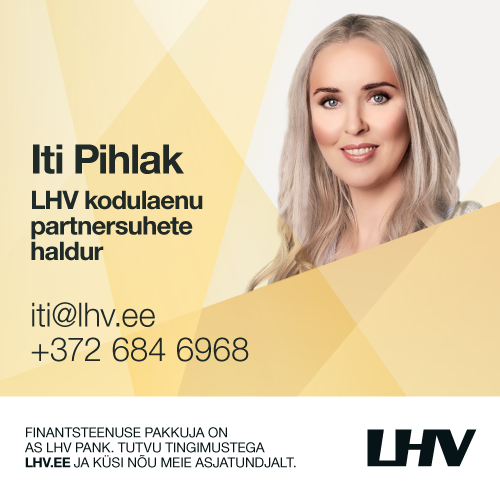 LHV kodulaen — finantsteenuse pakkuja on AS LHV Pank