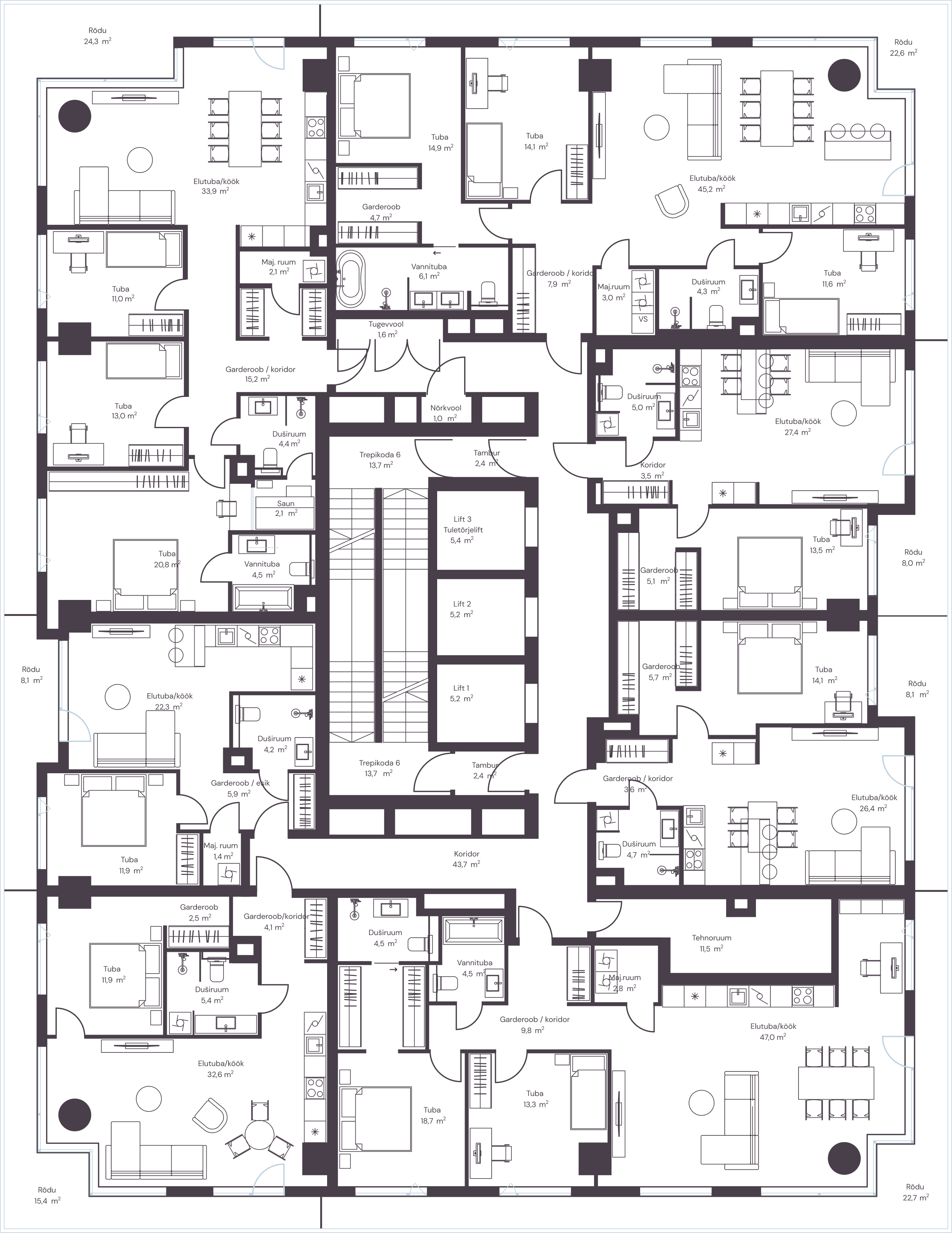 Korruse 7 planeering