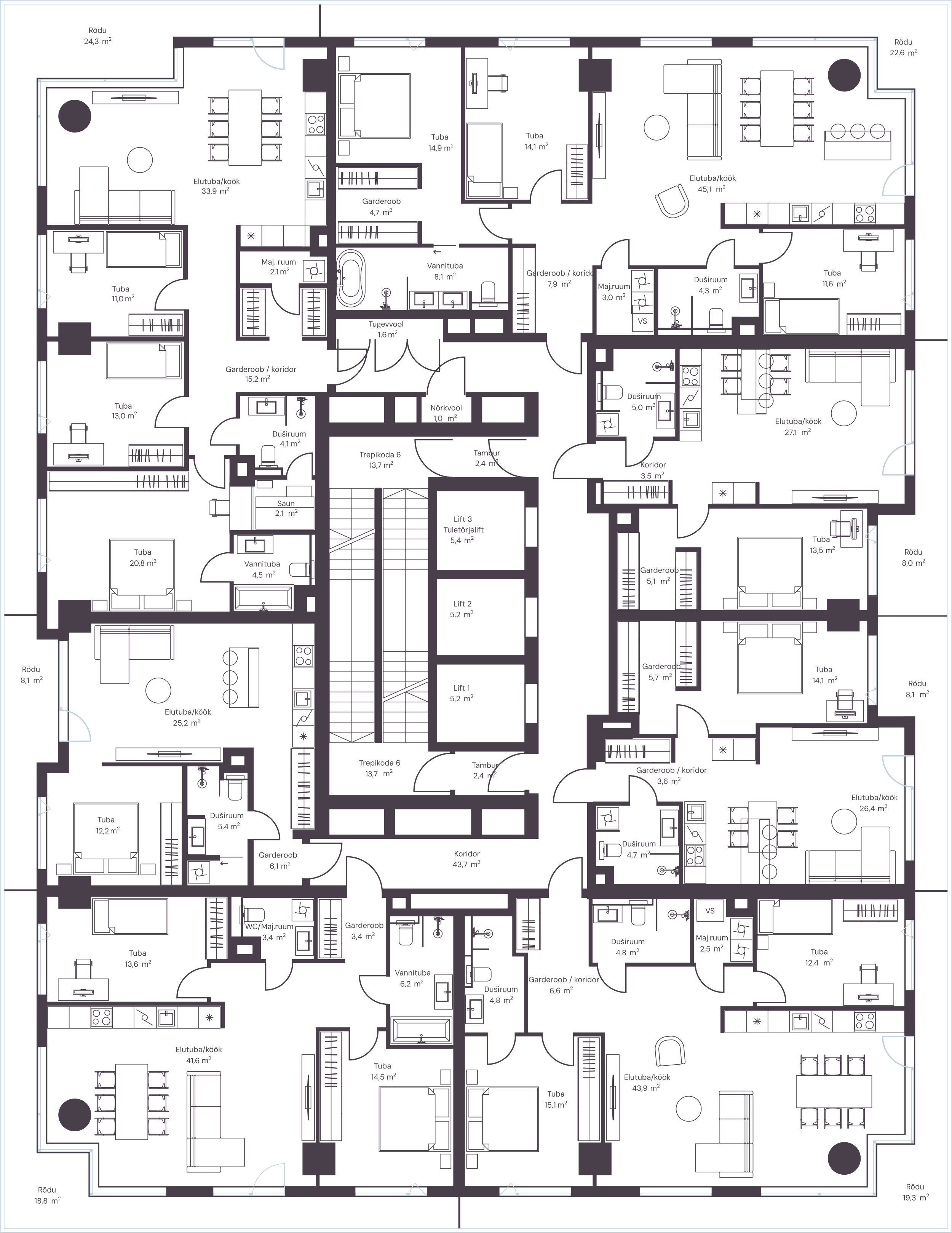 Korruse 8 planeering