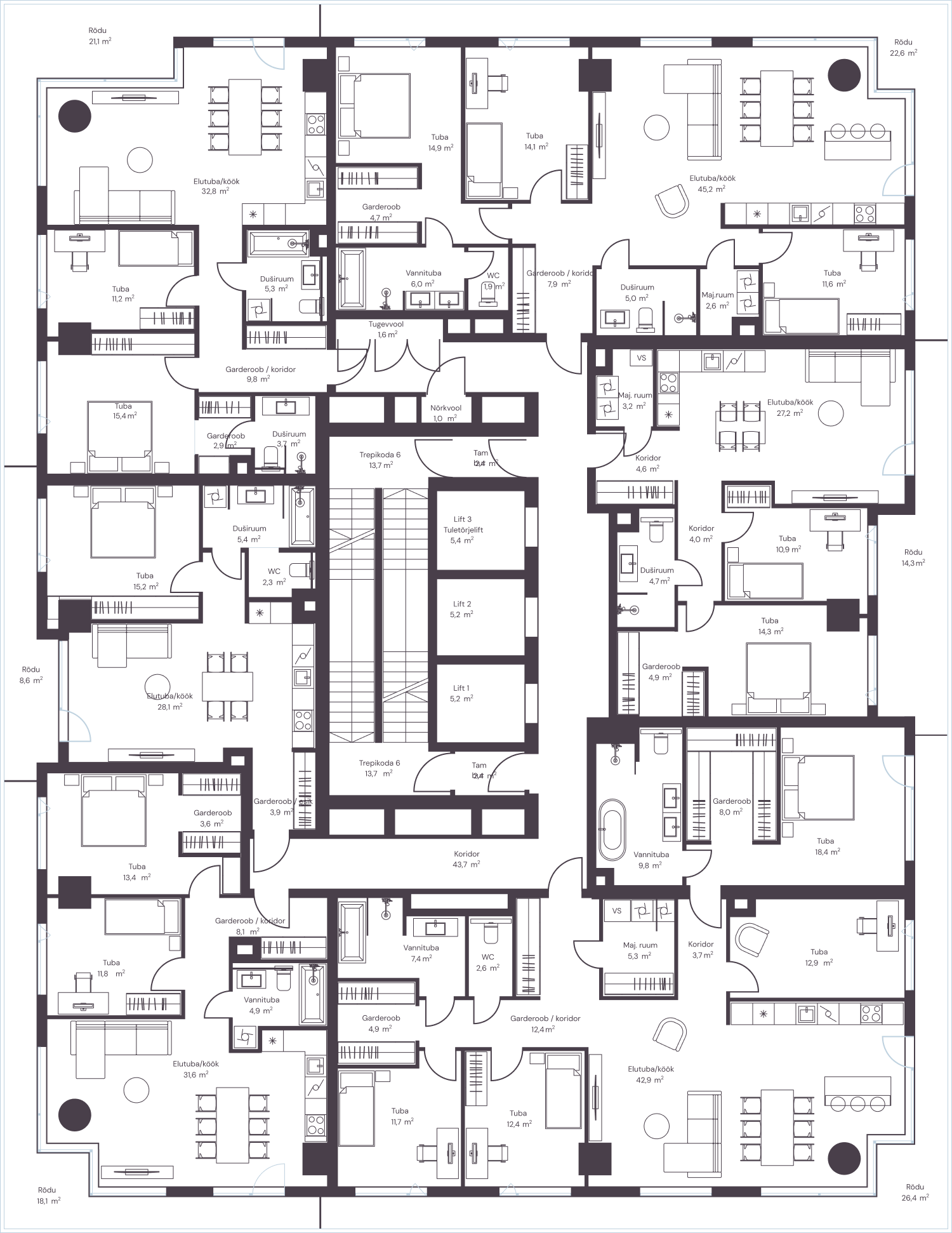 Floor plan for floor: 14