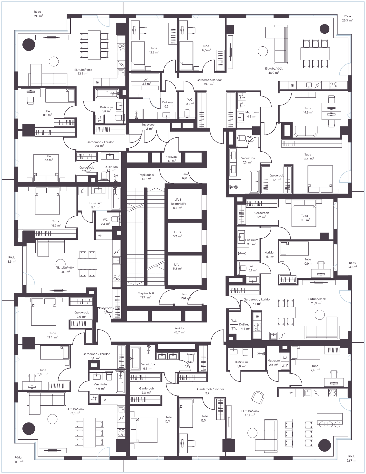 Floor plan for floor: 20